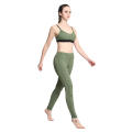 Beliebte fabrikgewohnte hochwertige Leggings Armee Grüne Frauen Sport Leggings Yogahosen